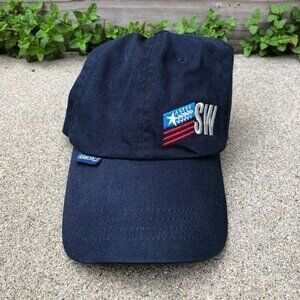 Vintage SEAWORLD Adventure Parks Baseball Hat Men's One Size Blue Adjust…​